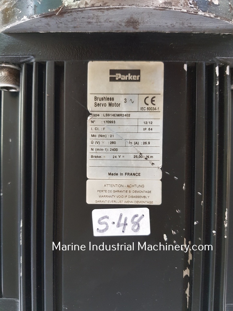 Parvex LS914EMR2402 Brushless Servo Motor