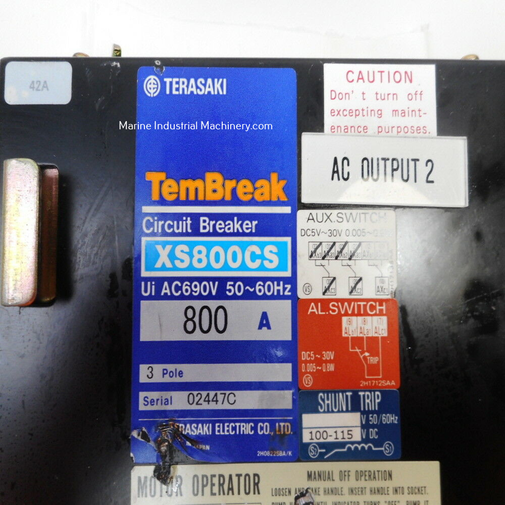Terasaki TemBreak XS800CS Circuit Breaker