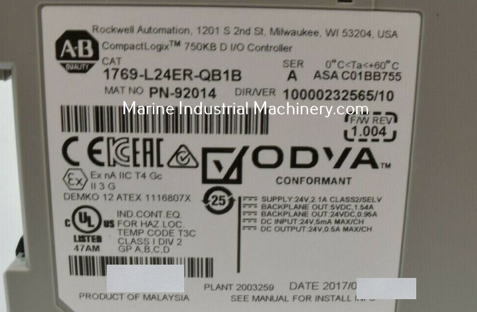 Allen-Bradley CompactLogix L24ER QB1B Controller