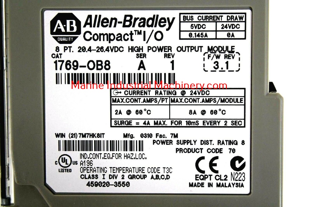 Allen-Bradley 1769-OB8 Compact I/o High Power Output Module