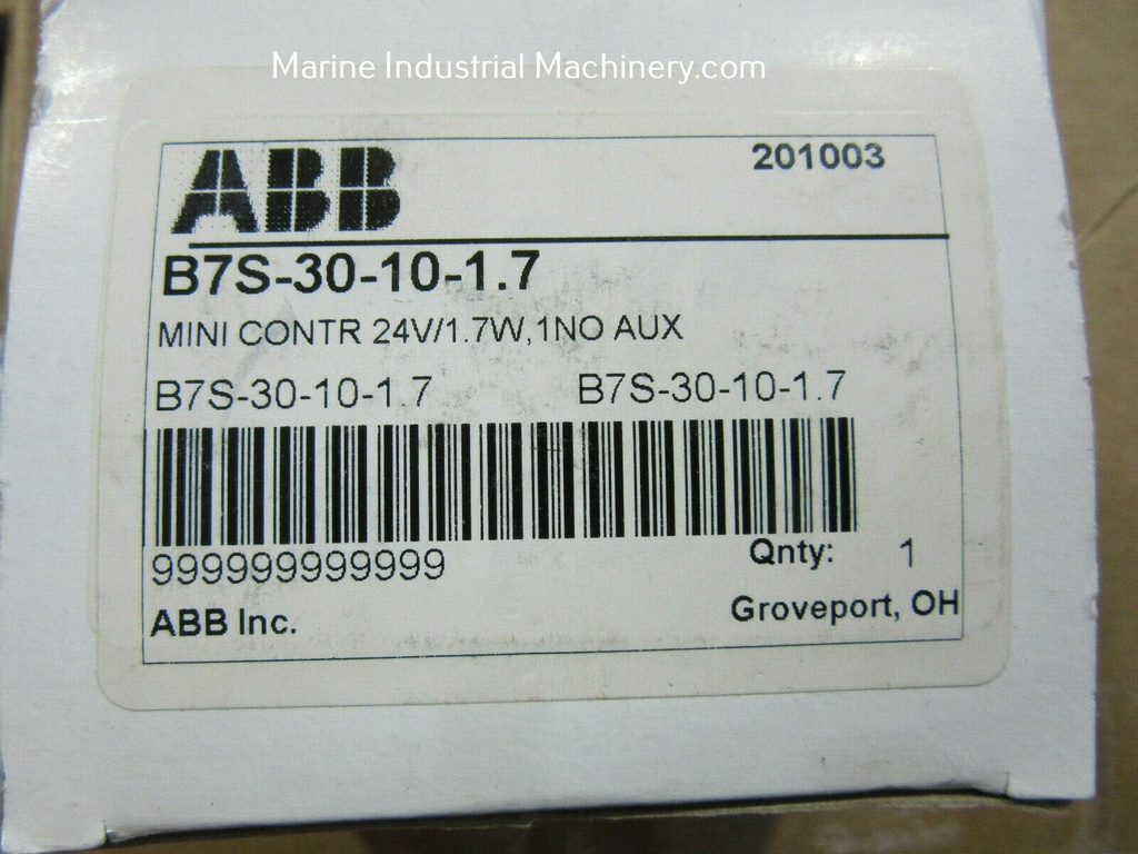 ABB B7S-30-10-1.7 Mini Contactor