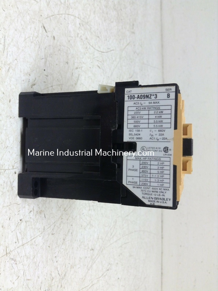 Allen Bradley 100-A09NZ*3 Motor Starter Contactor