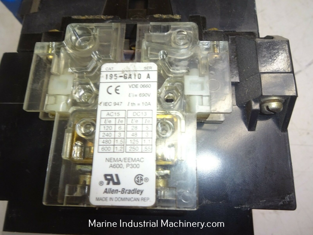 Allen Bradley 100-A75N*3 195-GA10 A Contactor
