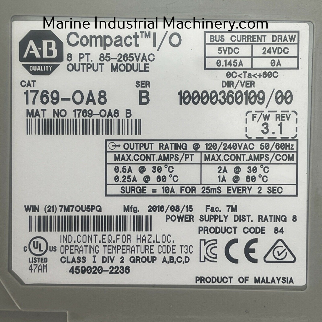 Allen-Bradley 1769-OA8 Compact I/O Output Module