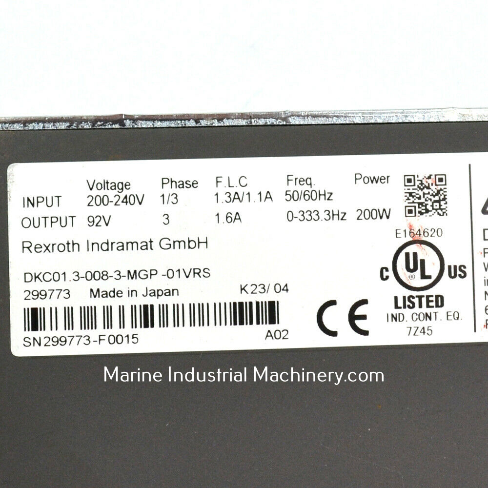 Rexroth DKC01.3-008-3-MGP-01VRS Motor Drive