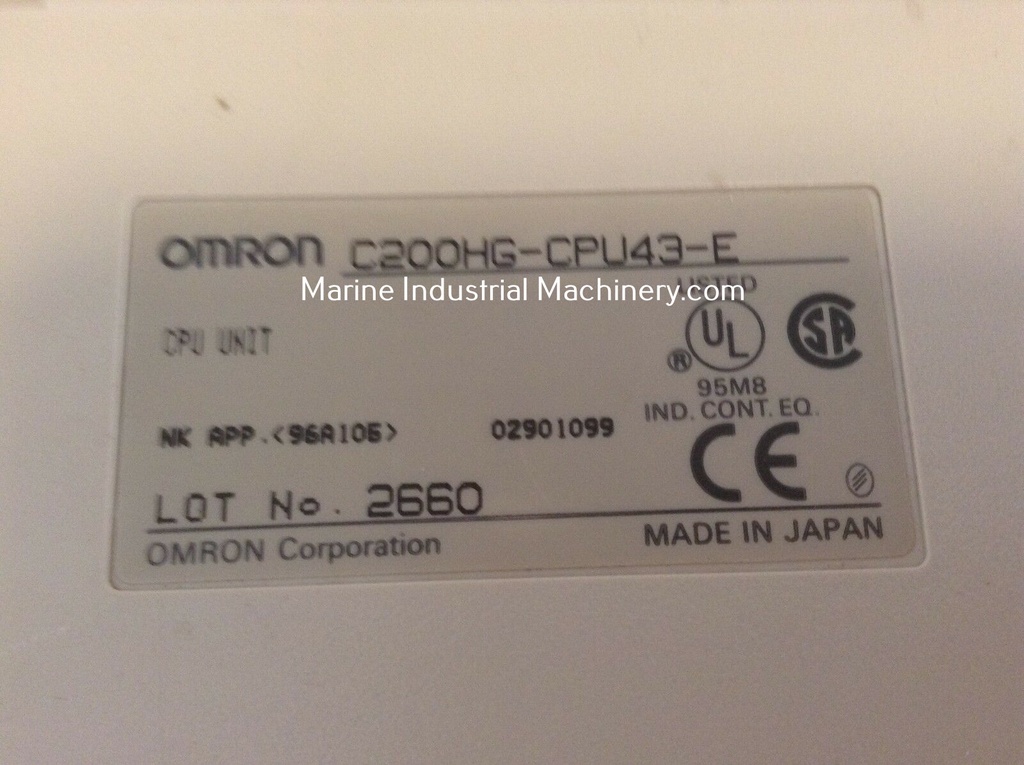 Omron C200HG-CPU43-E CPU Unit Programmable Controller