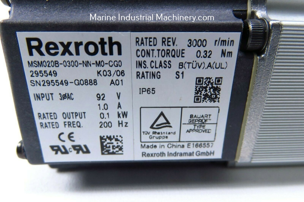 Rexroth MSM020B-0300-NN-M0-CG0 Servo Motor