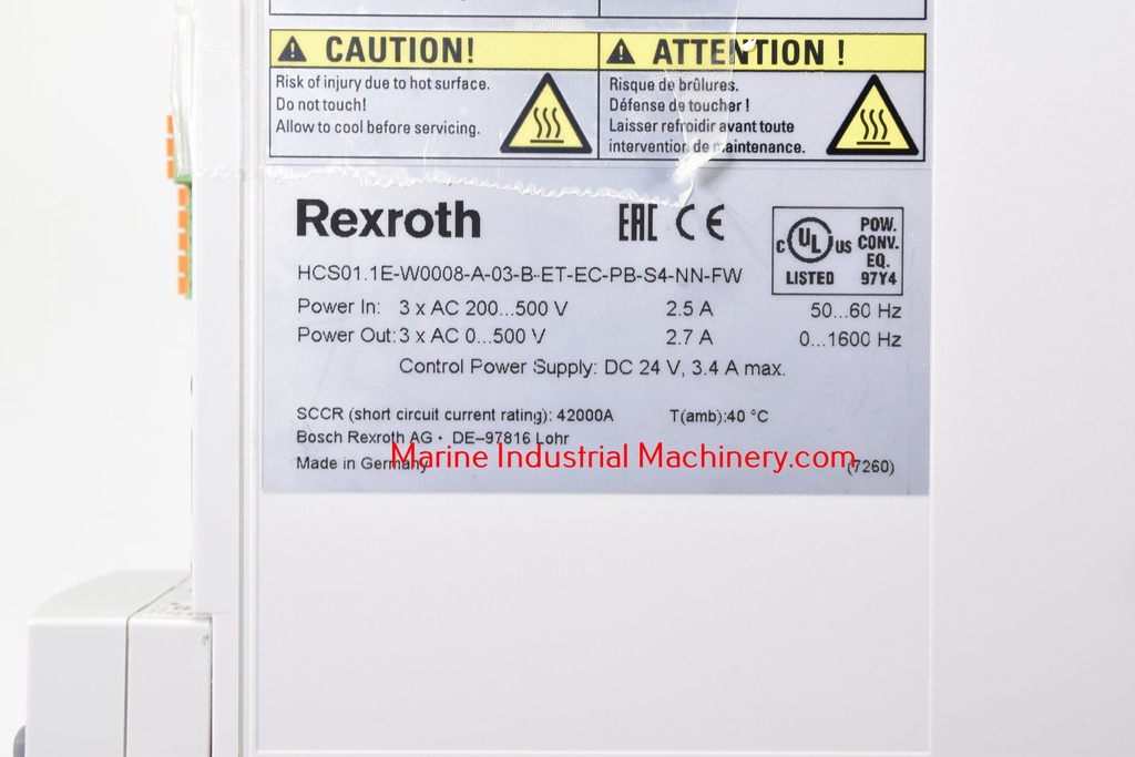 Rexroth HCS01.1E-W0008-A-03-B-ET-EC-PB-S4-NN-FW IndraDrive Converter