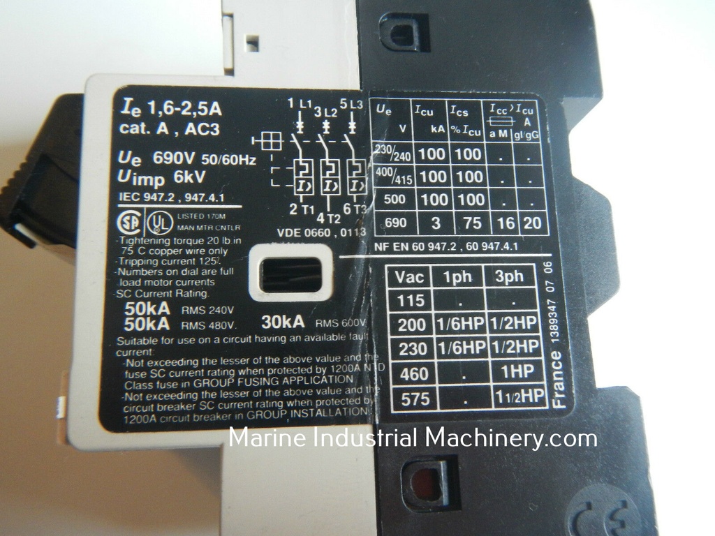 Telemecanique GV2-M07 Motor Circuit Breaker