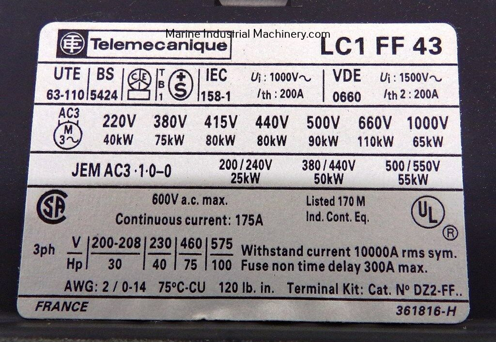 Telemecanique LC1FF43 Contactor