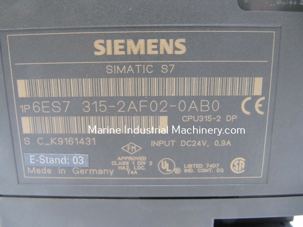 Siemens CPU315-2 DP Module PLC