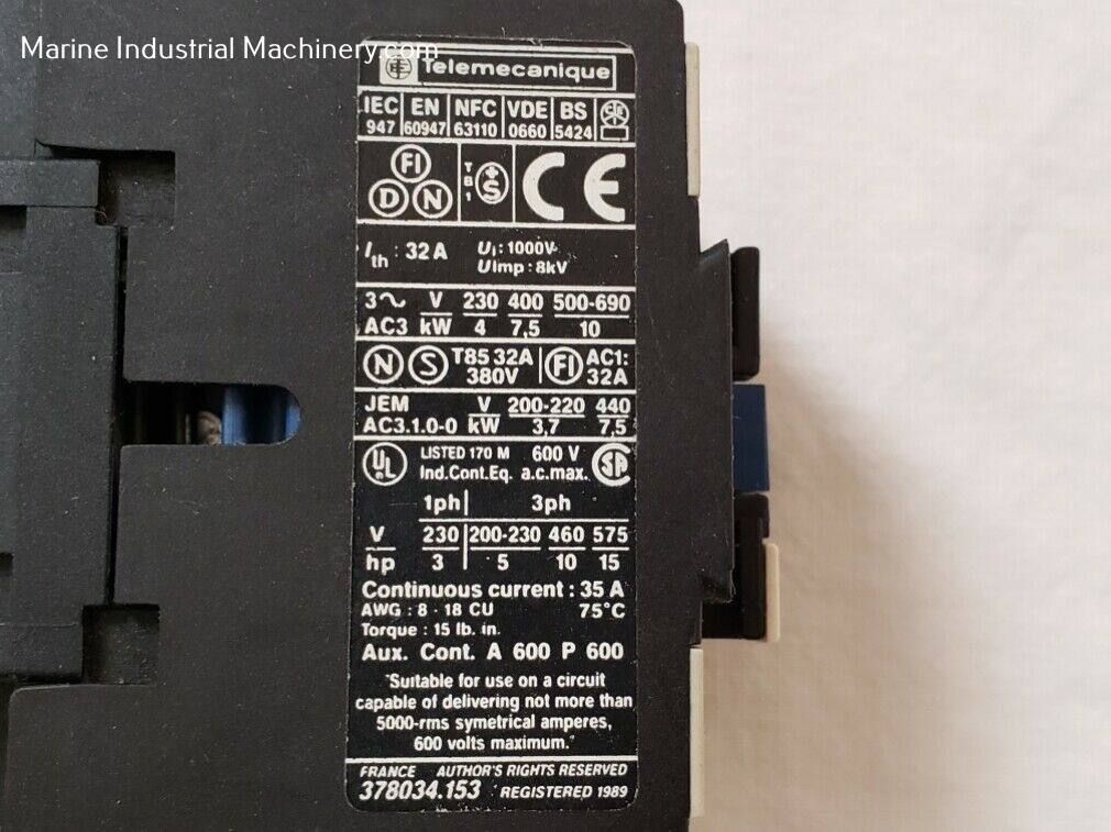 Telemecanique LC1 D1810 Contactor