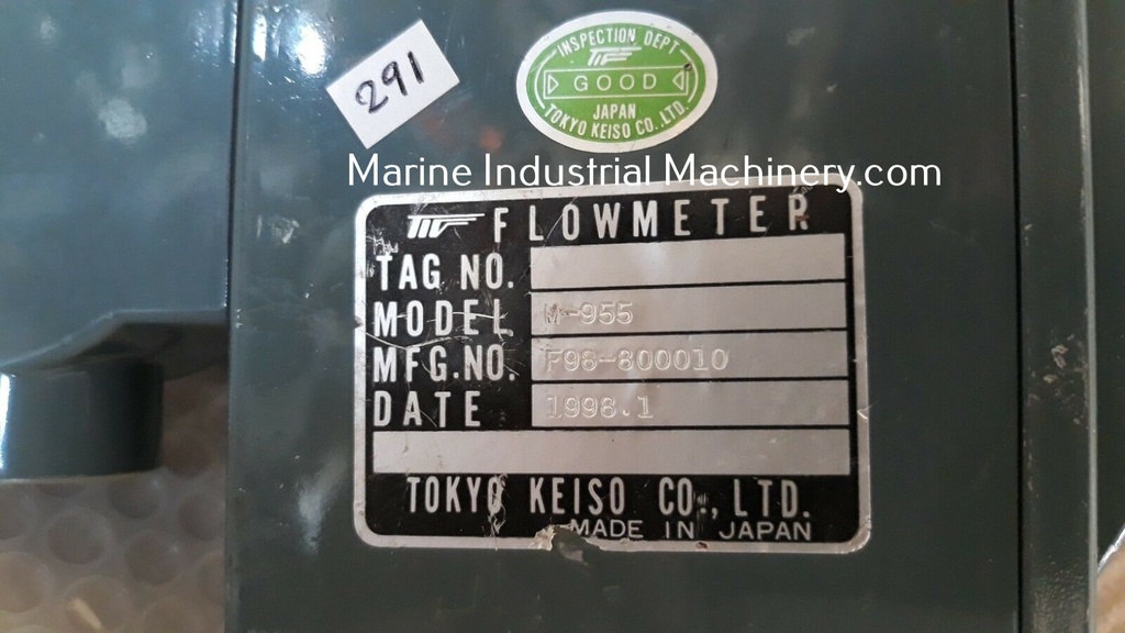 Tokyo Keiso M-955 F96-800010 Flowmeter