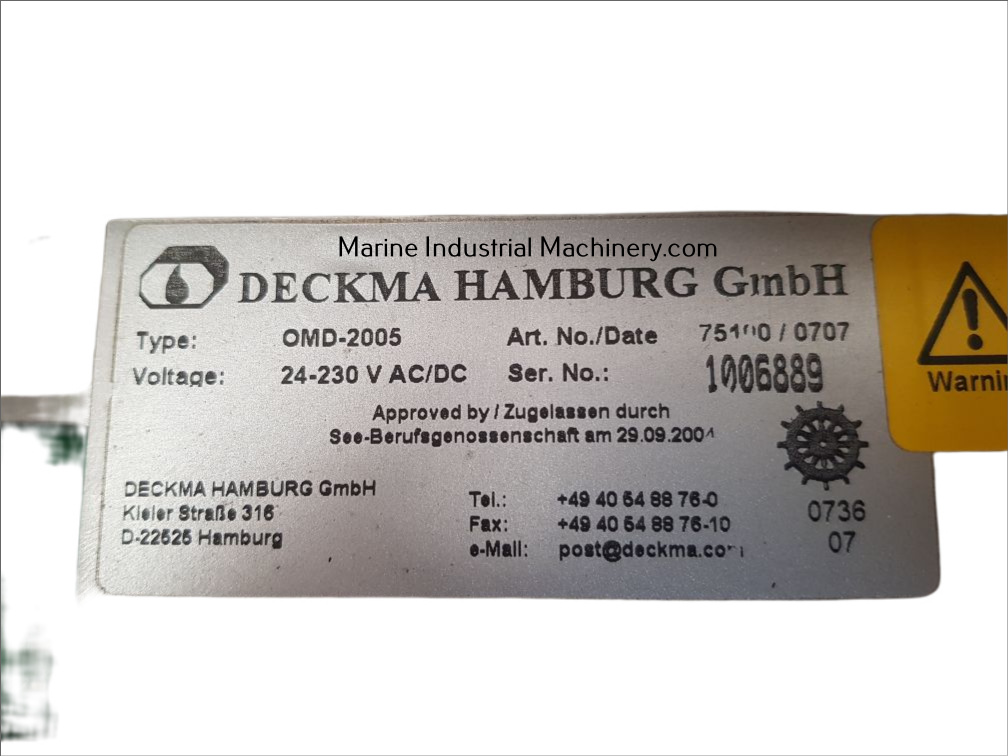 Deckma Hamburg OMD-2005 Bilge Alarm Monitor