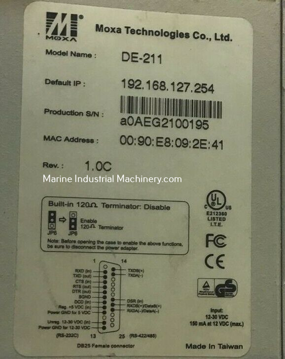Moxa DE-211 NPort Express RS-232/422/485 Device Starter
