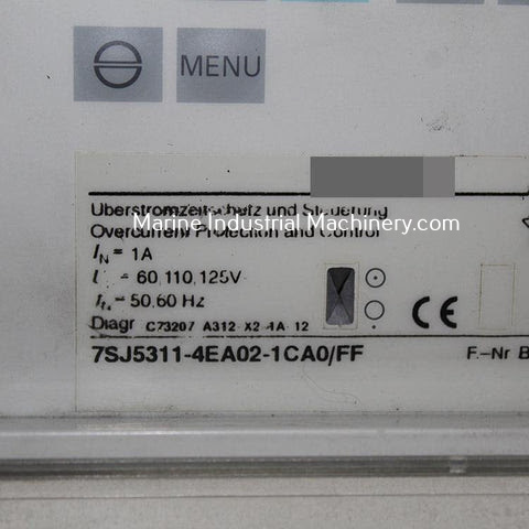 Siemens 7SJ5311-4EA02-1CA0/FF Protection Relay