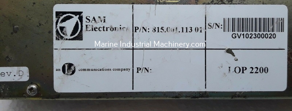 Sam Electronics LOP 2200 815.001.113 Monitoring and Control System
