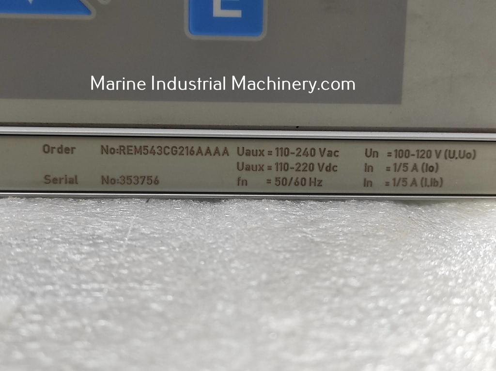 ABB REM543 Machine Protection Terminal