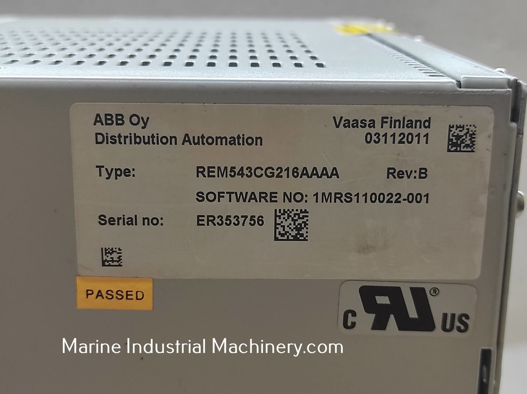 ABB REM543 Machine Protection Terminal
