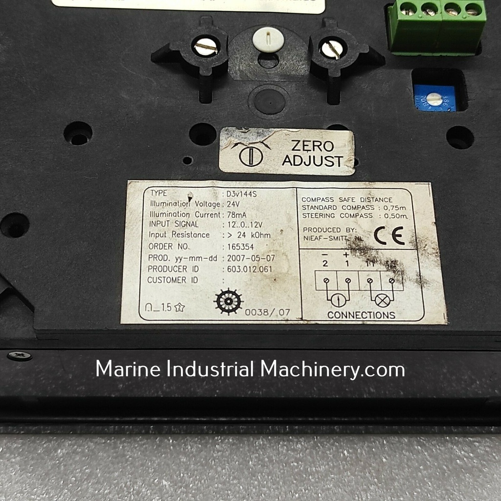 Eltroma Sperry Marine D3v144S Rudder Angle Indicator
