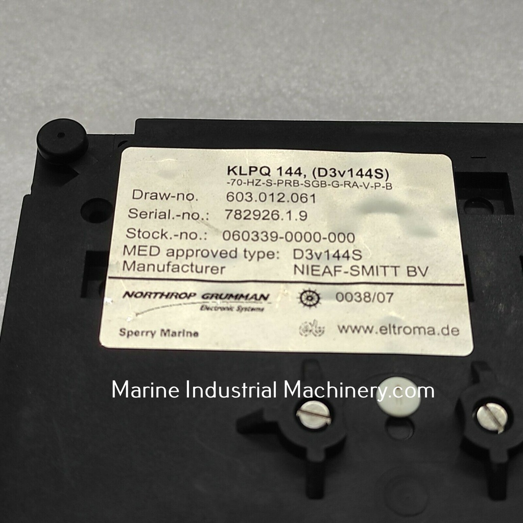 Eltroma Sperry Marine D3v144S Rudder Angle Indicator