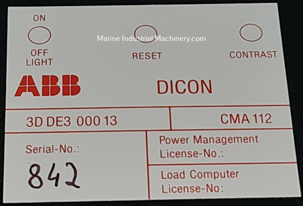 ABB Dicon CMA 112 Diesel Control Terminal Board