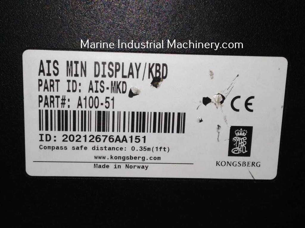 Kongsberg AIS-MKD A100-51 Seatex A I S Instruction Manual Display