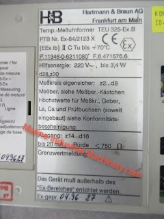 Hartmann & Braun TEU325-Ex.B Temp Transmitter