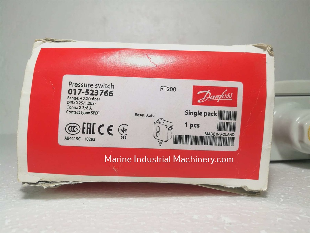 Danfoss RT260A Differential Pressure Switch