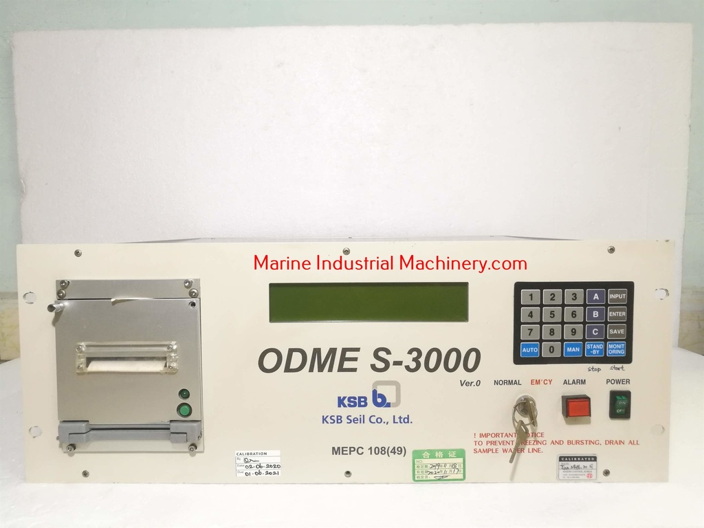 KSB ODME S-3000 Oil Discharge Monitoring Equipment