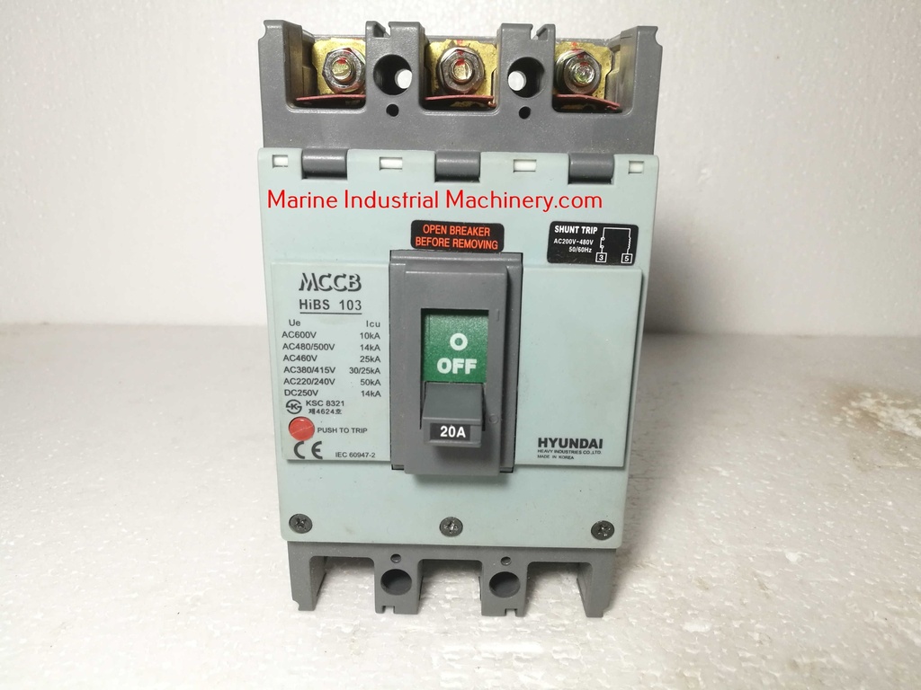 Hyundai HiBS 103 Molded case Circuit Breaker(20A)
