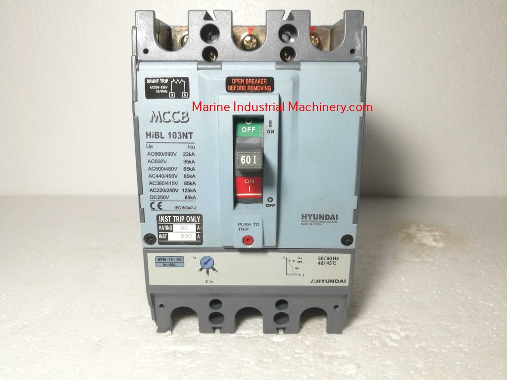 Hyundai HiBL 103NT Molded Case Circuit Breaker(60I)