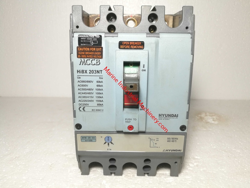 Hyundai HiBX 203NT Molded Case Circuit Breaker(125A)