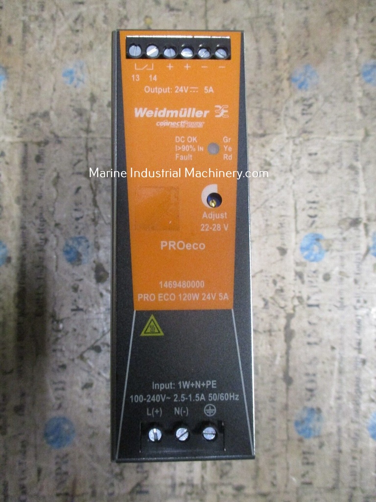 Weidmuller Pro Eco 120W-24V-5A Din Rail Power Supply