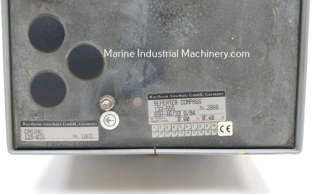 Raytheon Anschutz 133-555 BSH/46/33G/94 KIEL Marine Compass Repeater