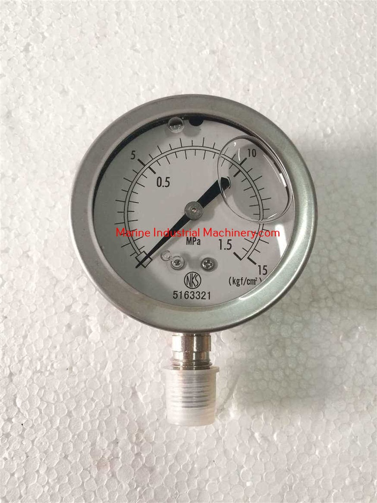 Nagano Keiki GV50-123 Pressure Gauge (0 to 1.5 MPa) (0-15kgf/cm²)