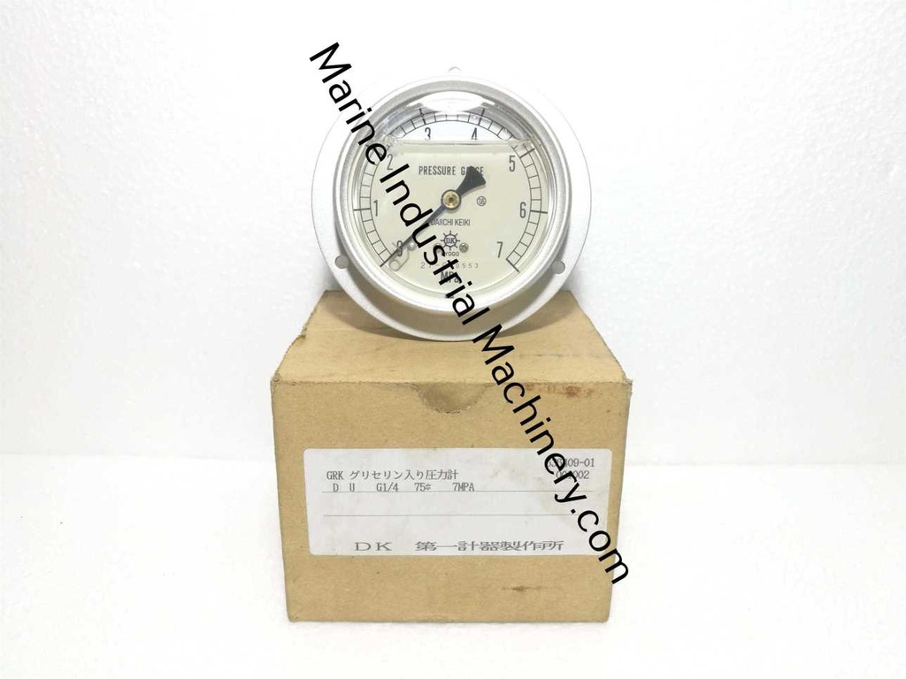 Daiichi Keiki-Hyogo DU G1/4 75 Pressure Gauge(0-7MPa)