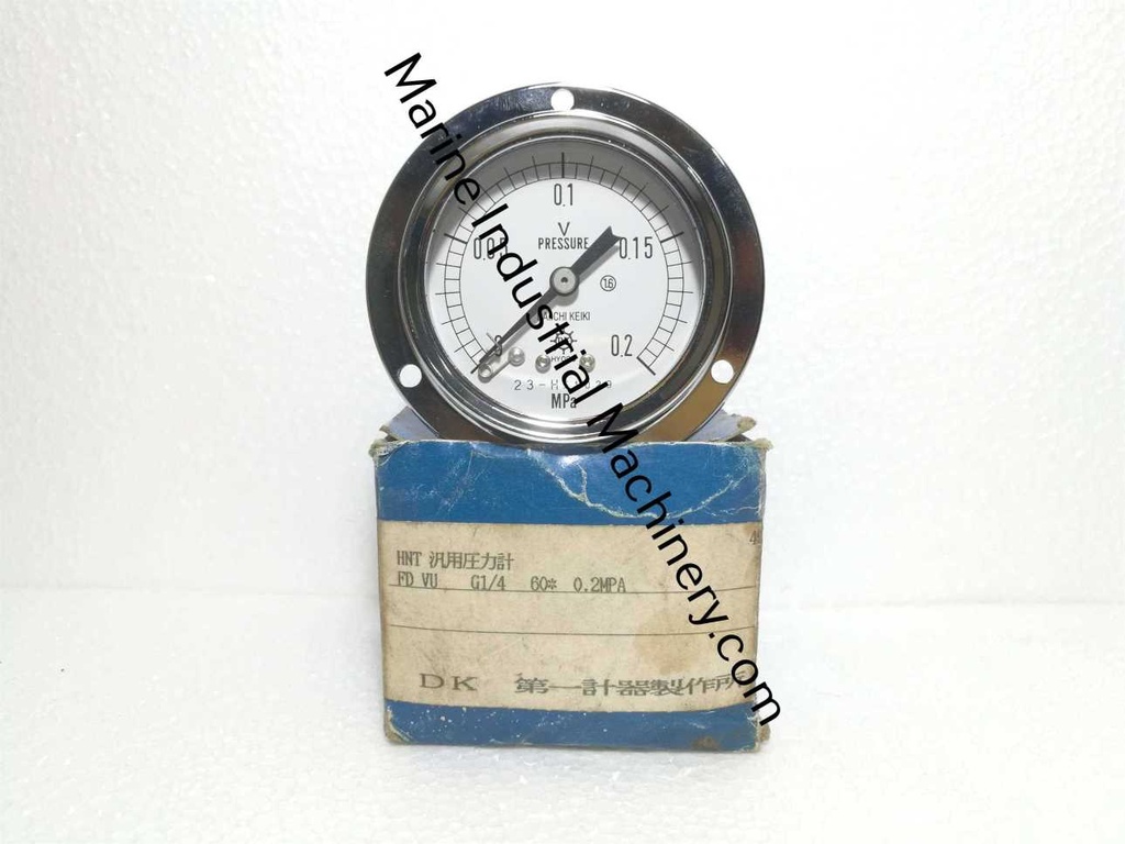 Daiichi Keiki-Hyogo FD VU G1/4 60 Pressure Gauge(0-0.2MPa)