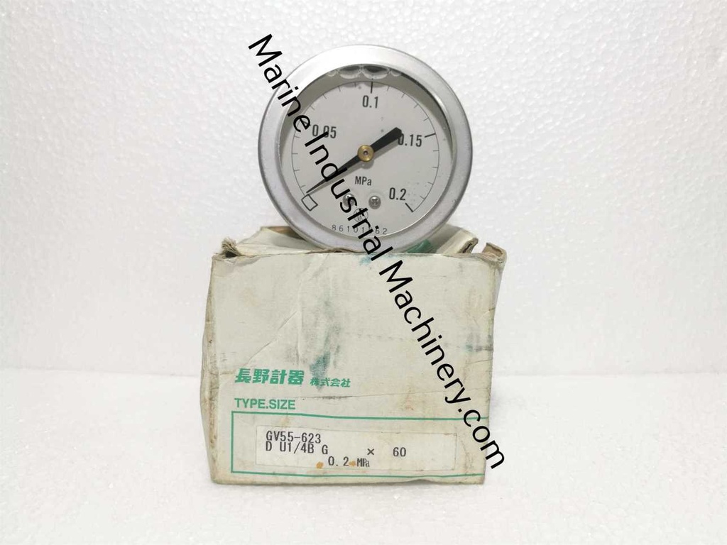Nagano Keiki GV55-623 Pressure Gauge (0-0.2MPa)