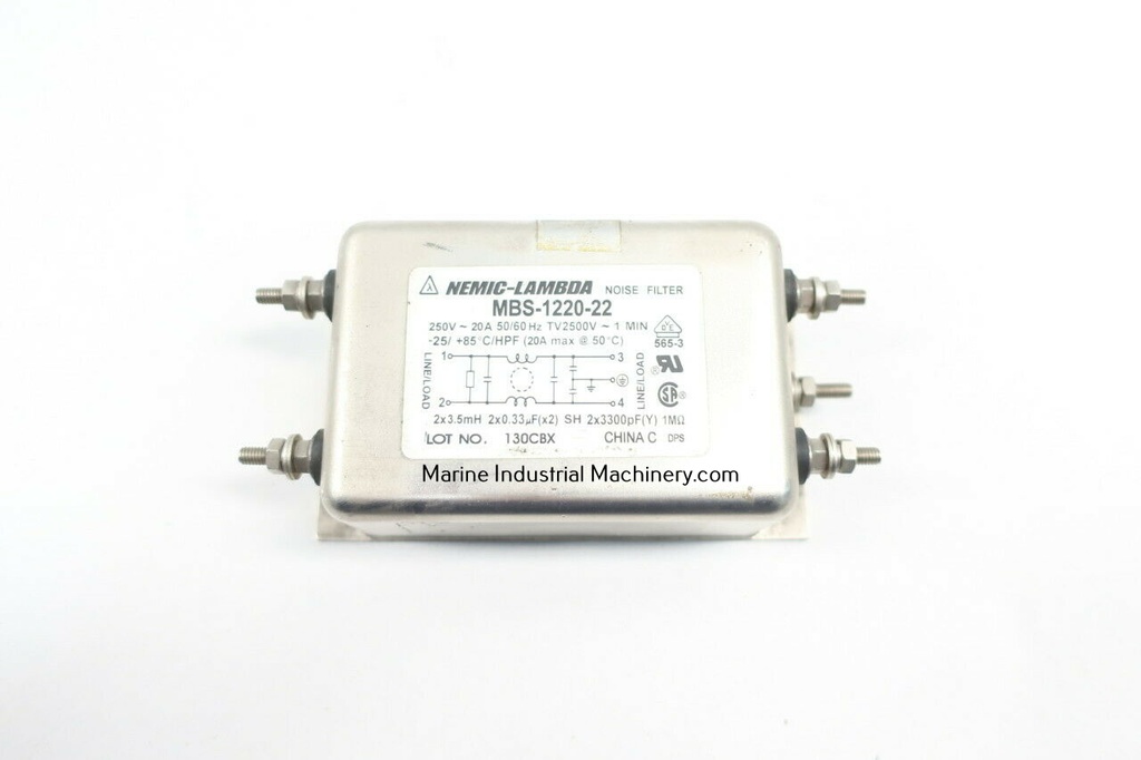 Nemic Lambda MBS-1220-22 Noise Filter | Marine Industrial Machinery