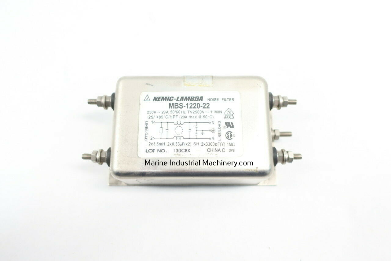 NEMIC LAMBDA MBS-1330-33 ノイズフィルター Nemic Lambda MBS-1220-22 Noise Filter | Marine Industrial Machinery